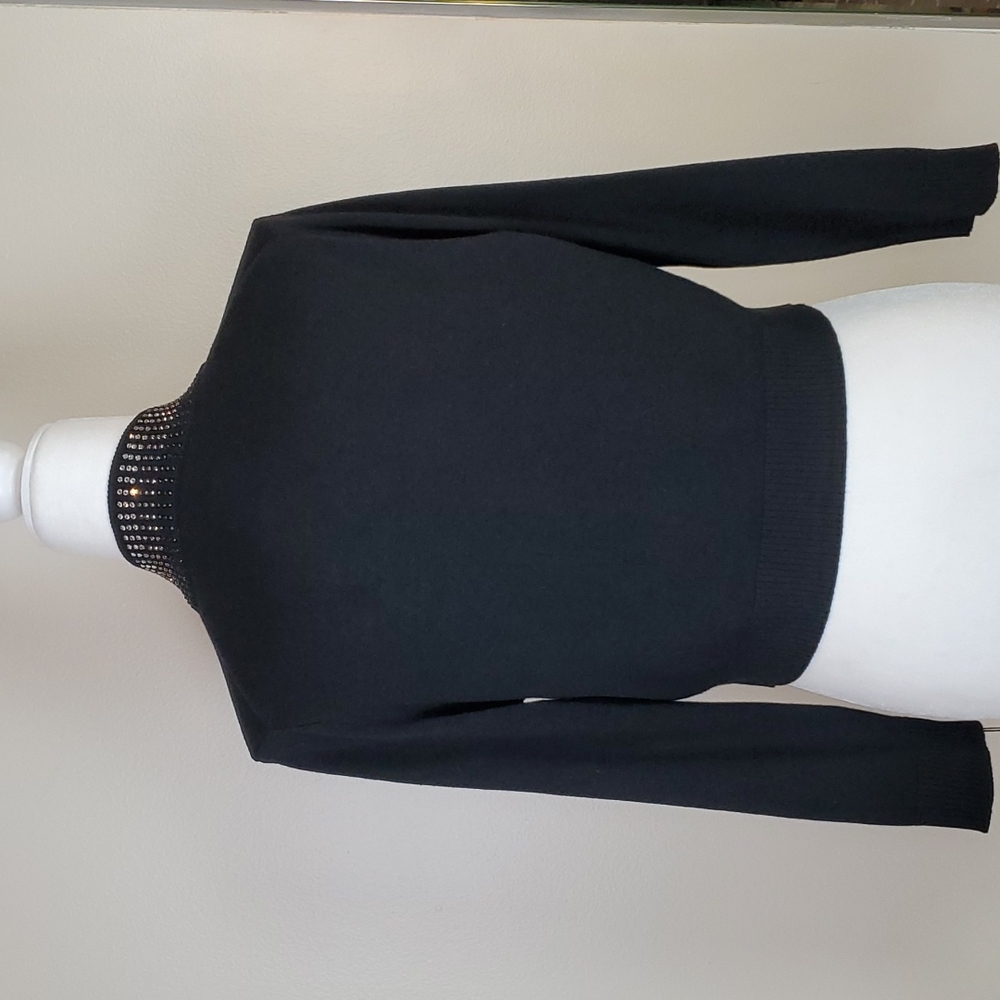 🎉HP🎉Calvin Klein ♥️NWT♥️ Black Jeweled Sweater!♥️♥️♥️ - Picture 7 of 16